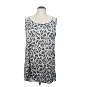 K. Jordan Gray Animal Print Tank Top 1X